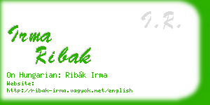 irma ribak business card
